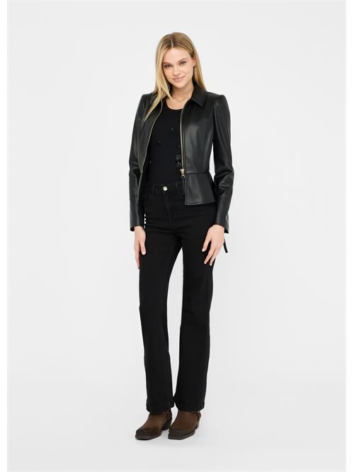 Giacca slim-fit in tessuto spalmato LIU JO | CF5203E0624/22222